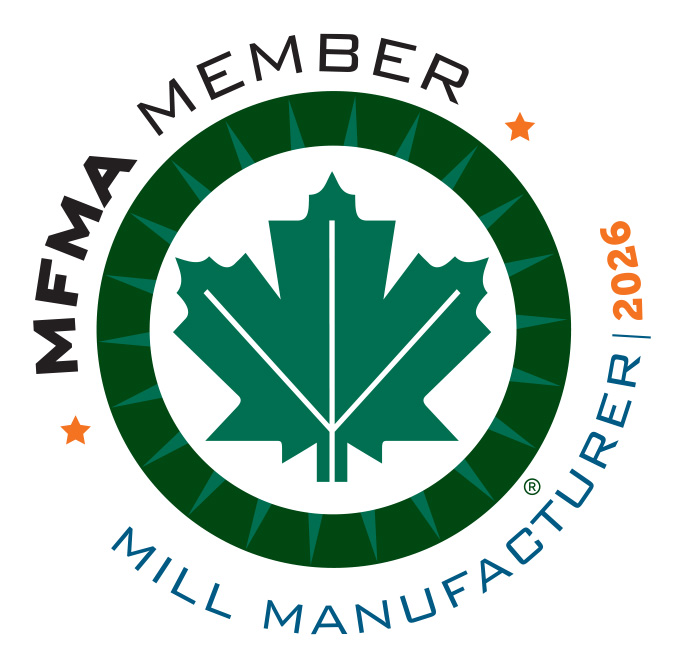 Maple Flooring Manufacturers Association (MFMA) Member Mill Manufacturer logo for 2026, signifying certified North American maple sports flooring production.