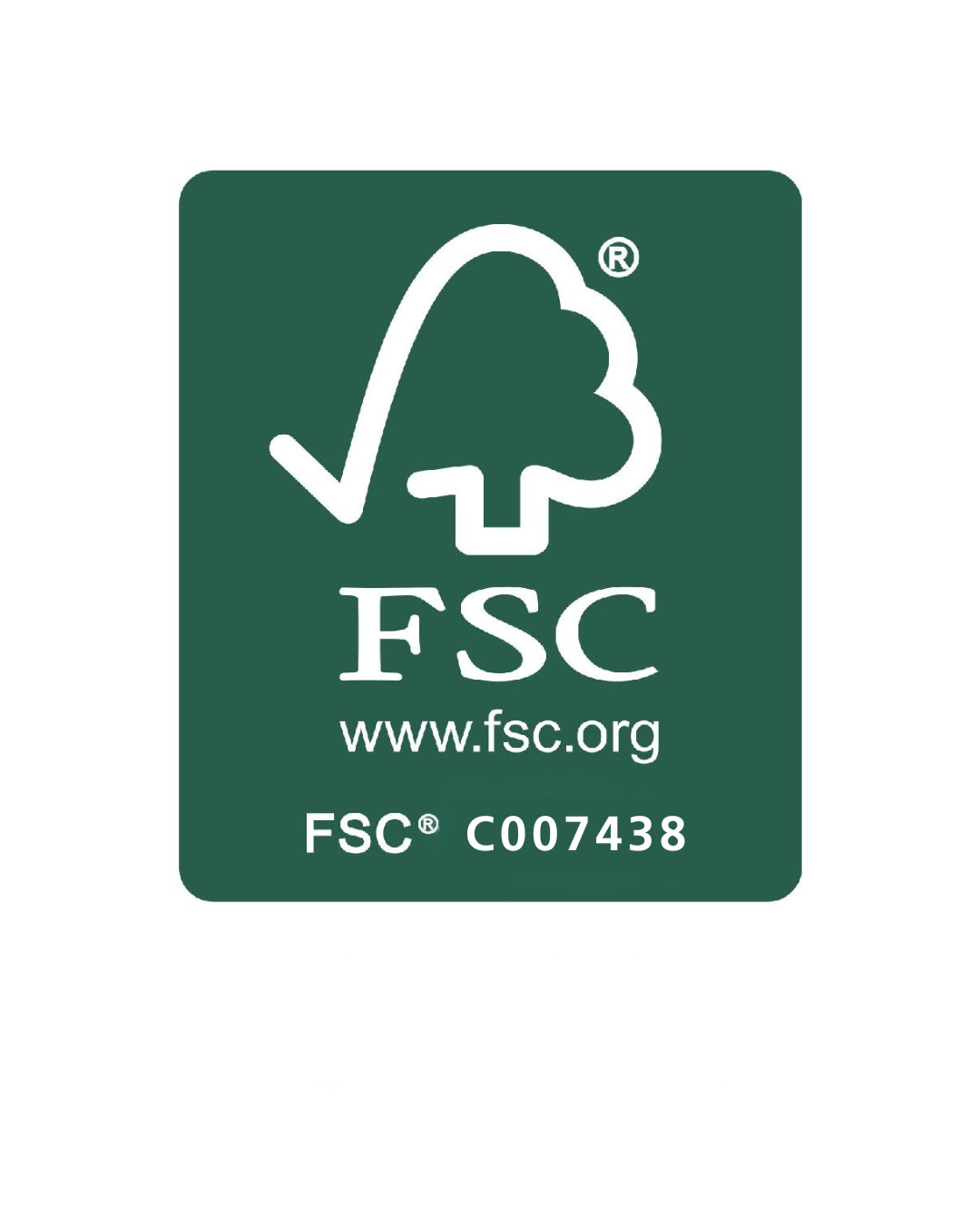 FSC<sup>®</sup> Certified logo representing responsible forest management