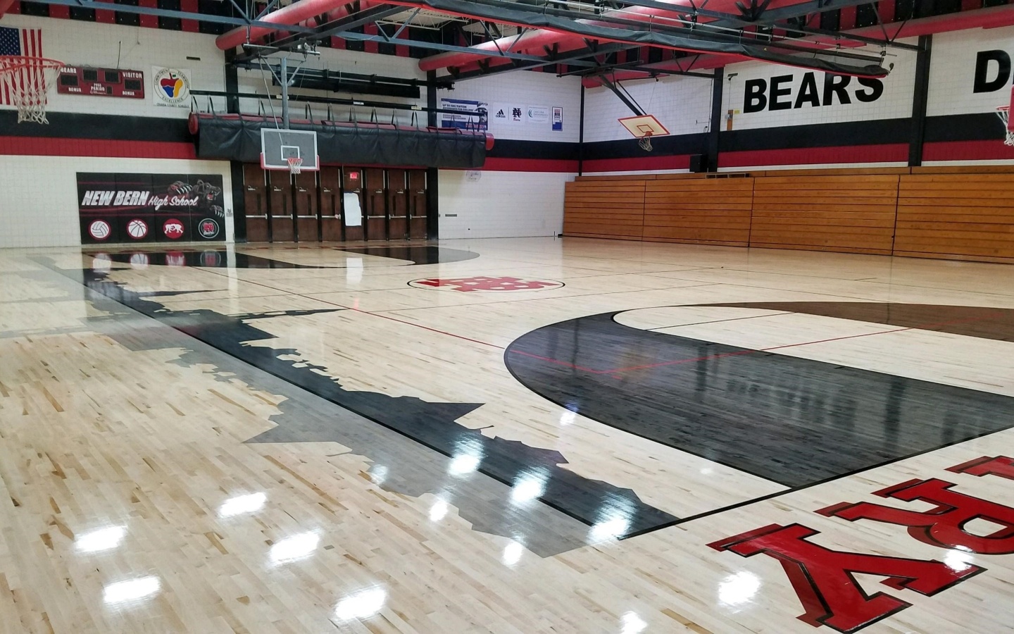 New Bern High School Gym Floor