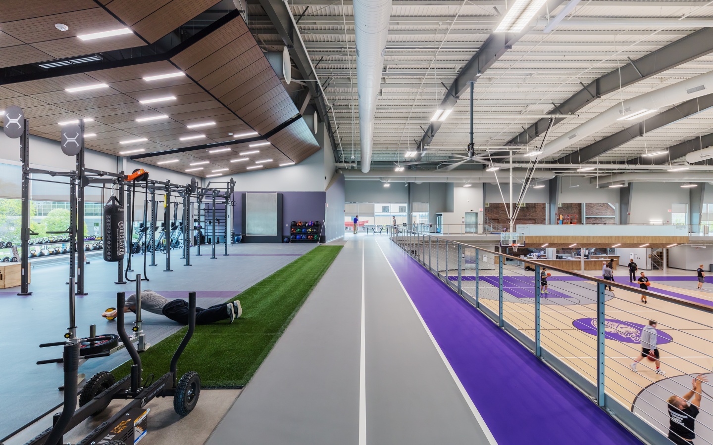 Indoor Recreation Facility With Synthetic Gym Flooring