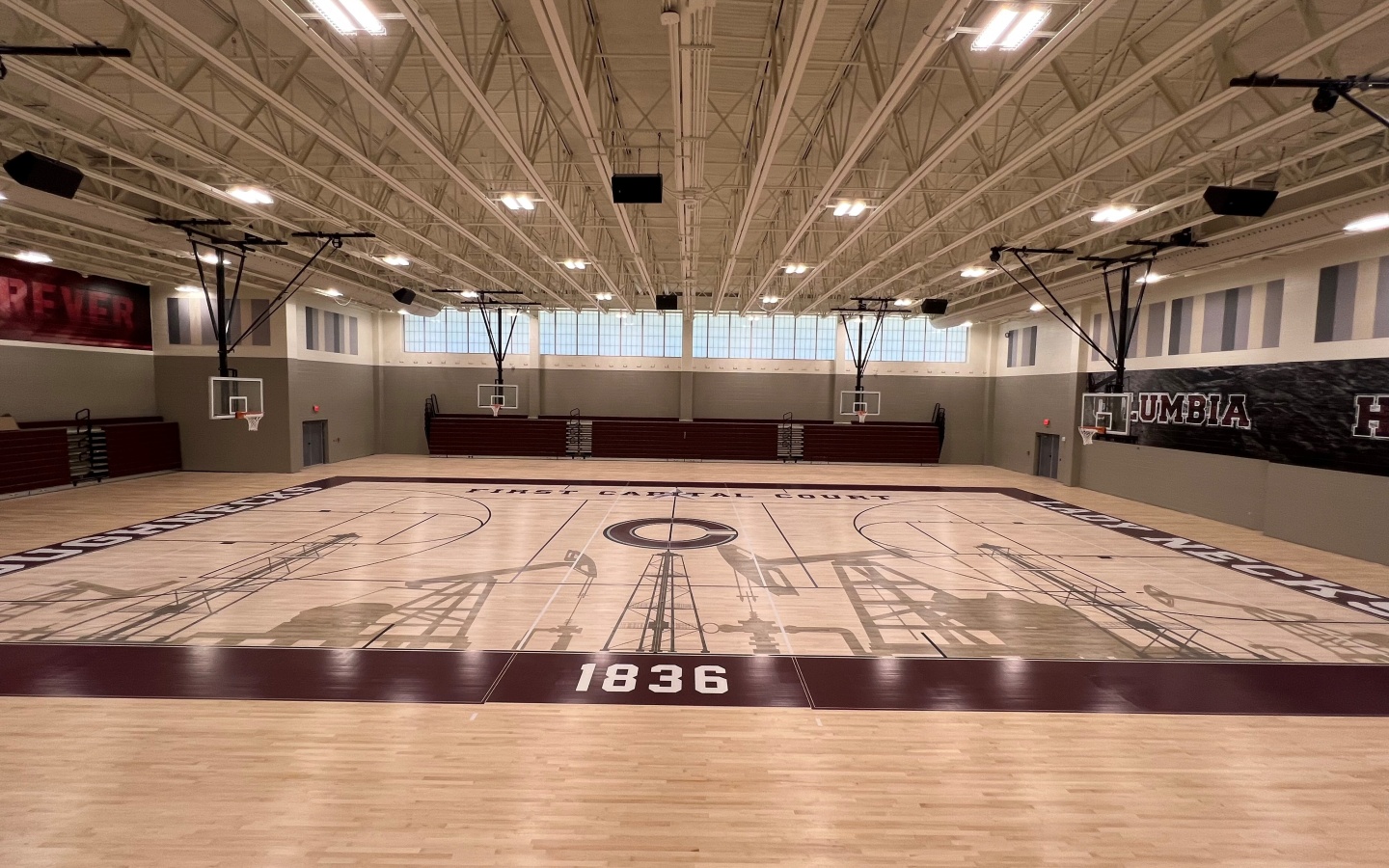 Columbia High School Hardwood Maple Gymnasium