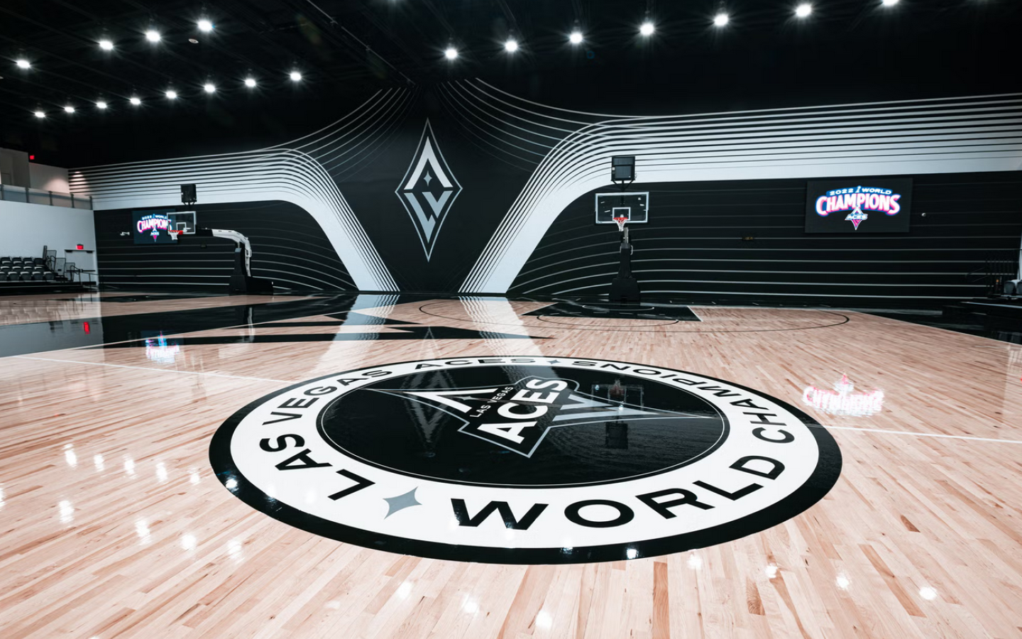 Las Vegas Aces WNBA Basketball Gymnasium Floor