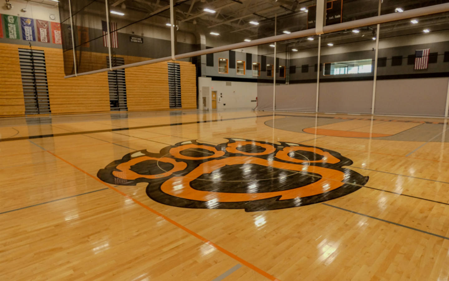 Verona High School Wildcats Gymnasium Hardwood Sports Floor