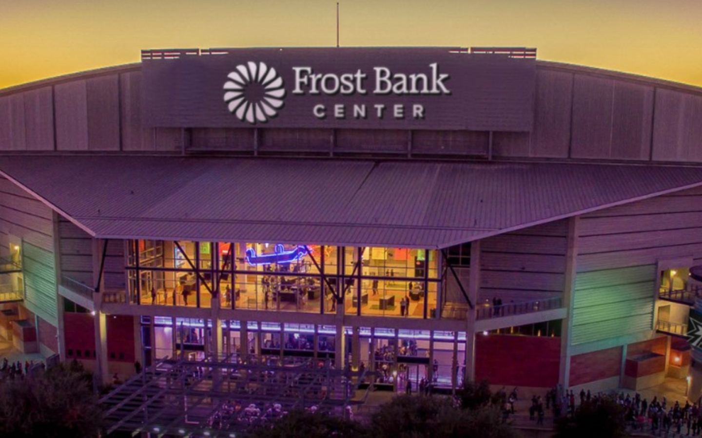 Exterior view of Frost Bank Center in San Antonio, Texas, home arena of the San Antonio Spurs