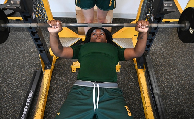 ElastiMat™ recycled rubber sports flooring by Connor<sup>®</sup> Sports, engineered for weight rooms, fitness centers, and multipurpose athletic training spaces requiring superior durability and shock absorption.