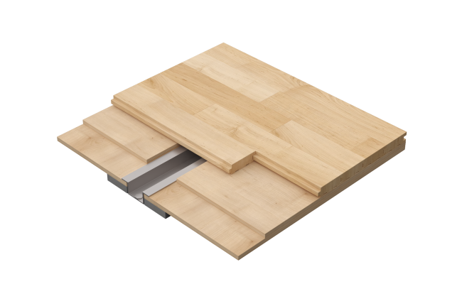 Connor Sports RezillChannel 01 subfloor system designed for resilient performance and stable athletic flooring support