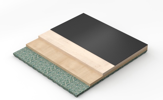 Connor<sup>®</sup> Dance Pro Forma I sprung dance subfloor system engineered for shock absorption, energy return, and performance support in professional dance studios and performance spaces