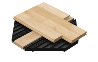 Connor<sup>®</sup> Sports IsoComfort VIII is a post consumer recycled hardwood sports flooring system delivering superior vibration control, athlete comfort, and long-term gym durability