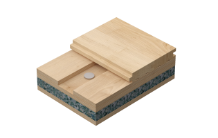 Connor<sup>®</sup> Sports VIP hardwood sports flooring system providing premium shock absorption, durability, and consistent gym performance