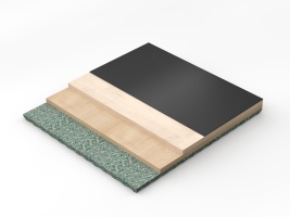 Connor<sup>®</sup> Dance Pro Forma I sprung dance subfloor system engineered for shock absorption, energy return, and performance support in professional dance studios and performance spaces
